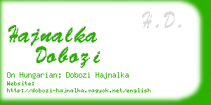 hajnalka dobozi business card